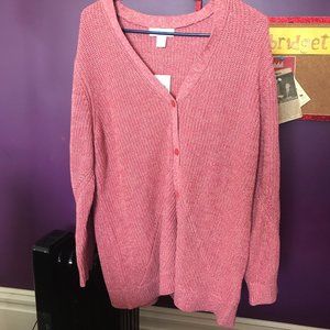 Pink Coral Cardigan Long